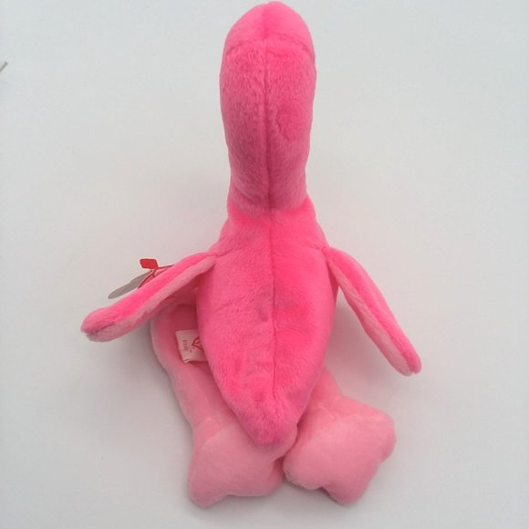 TY Beanie Baby  PINKY The Flamingo Hang Tush Tag Bean Bag Plush Retired 1995 - Picture 5 of 14